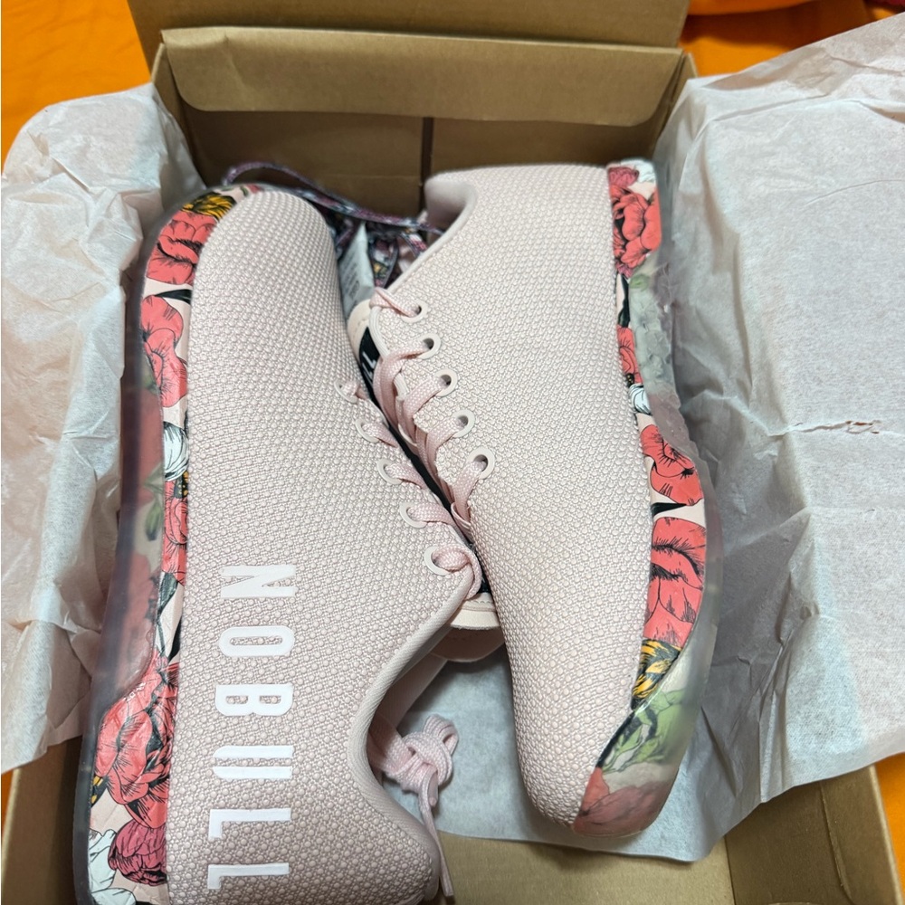 NOBULL Women's Light Pink Floral Athletic Shoes
